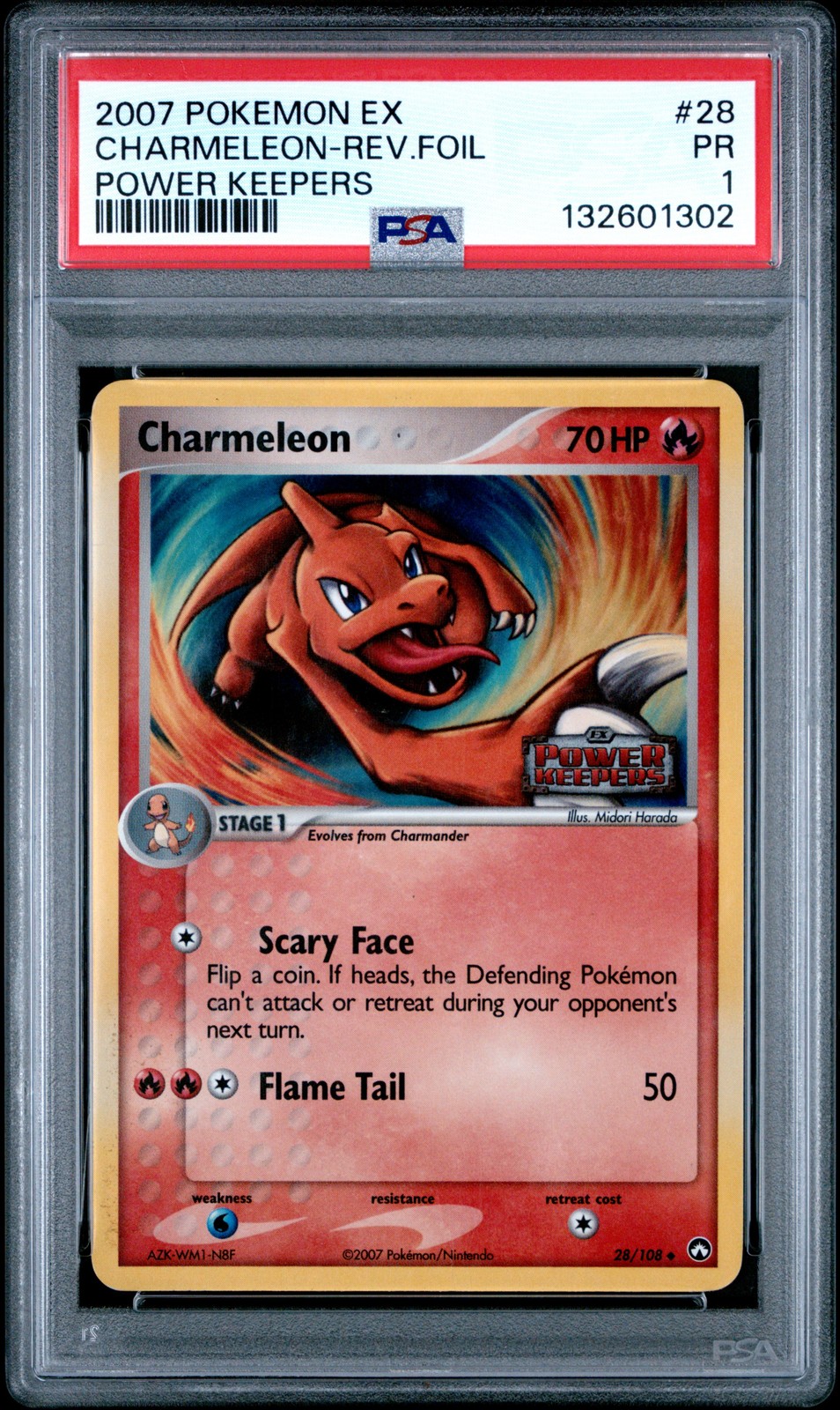 2007 Pokemon EX Power Keepers Charmeleon-Reverse Foil 28