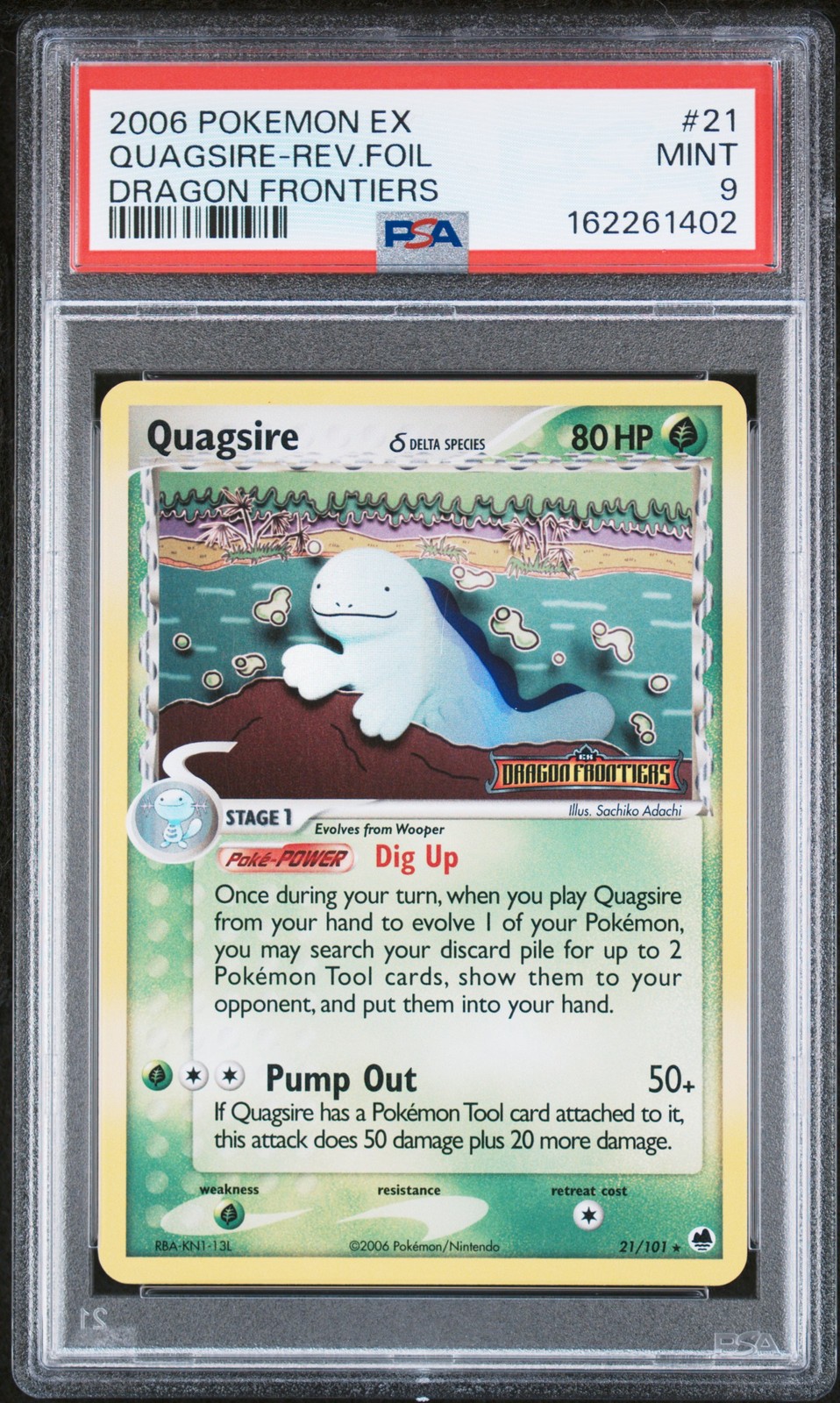 2006 Pokemon EX Dragon Frontiers Quagsire-Reverse Foil 21