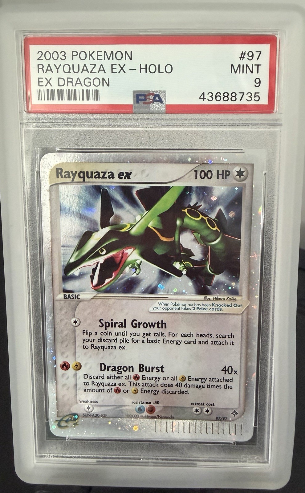 2003 Pokemon EX Dragon Rayquaza EX-Holo 97