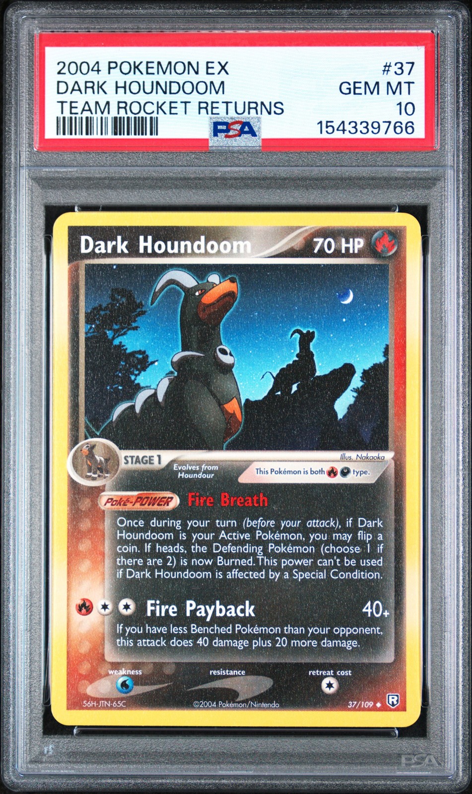 2004 Pokemon EX Team Rocket Returns Dark Houndoom 37