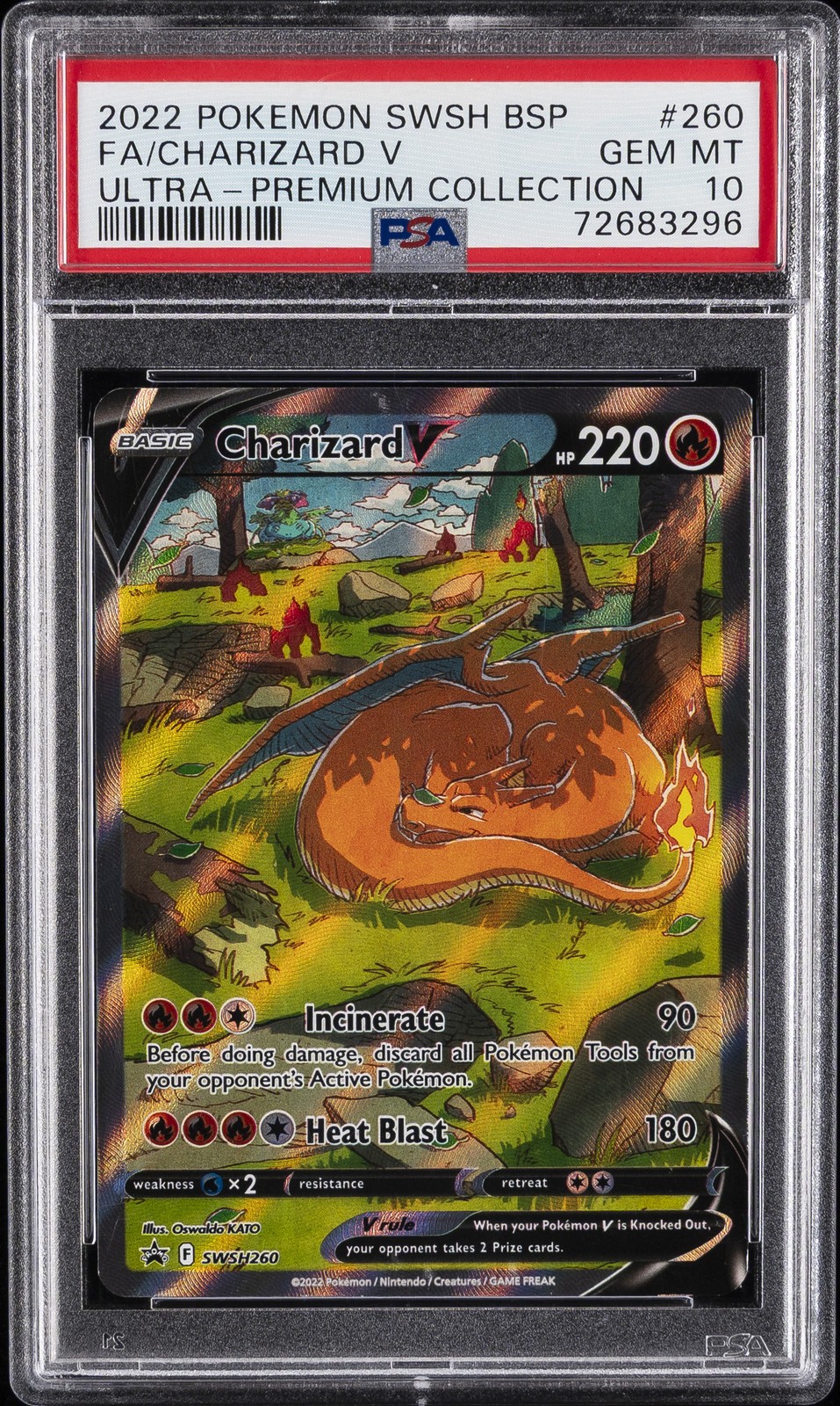 2022 Pokemon Swsh Black Star Promo Full Art/Charizard V Sword & Shield Ultra-Premium Collection-Charizard 260