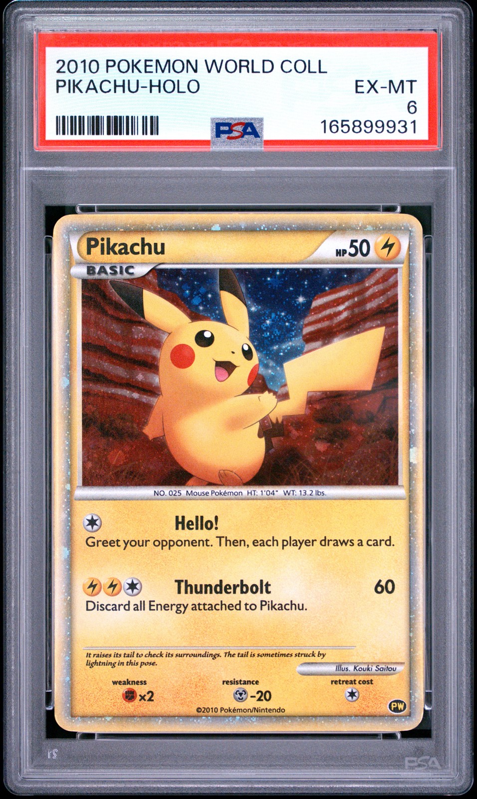 2010 Pokemon World Collection Pikachu-Holo