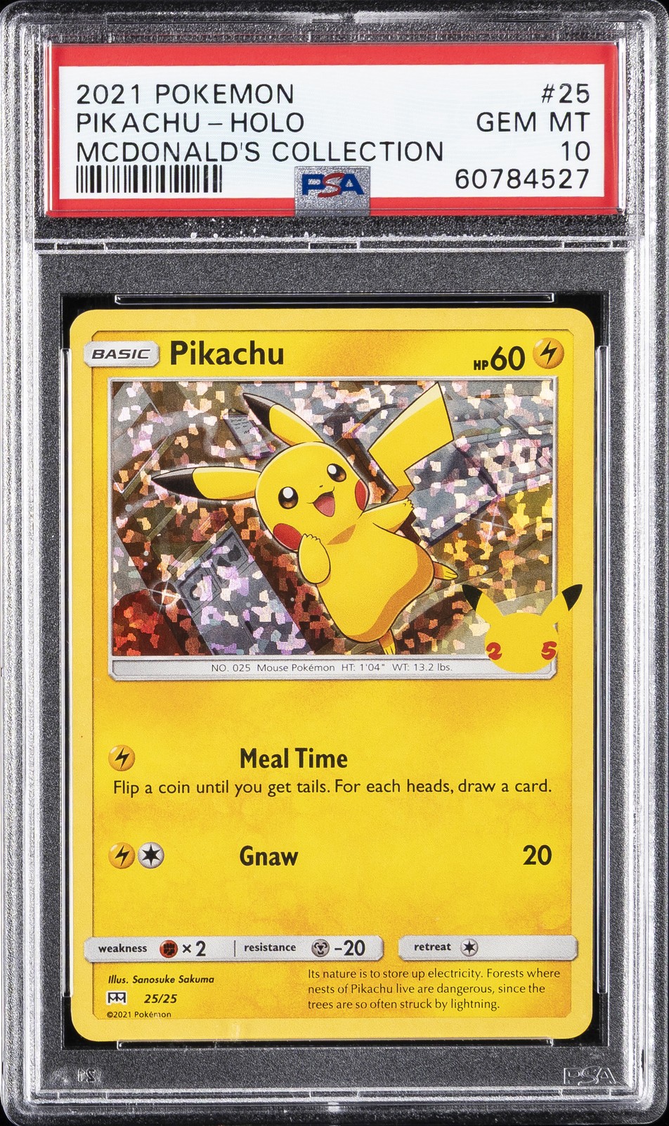 2021 Pokemon Mcdonald's Collection Pikachu-Holo 25