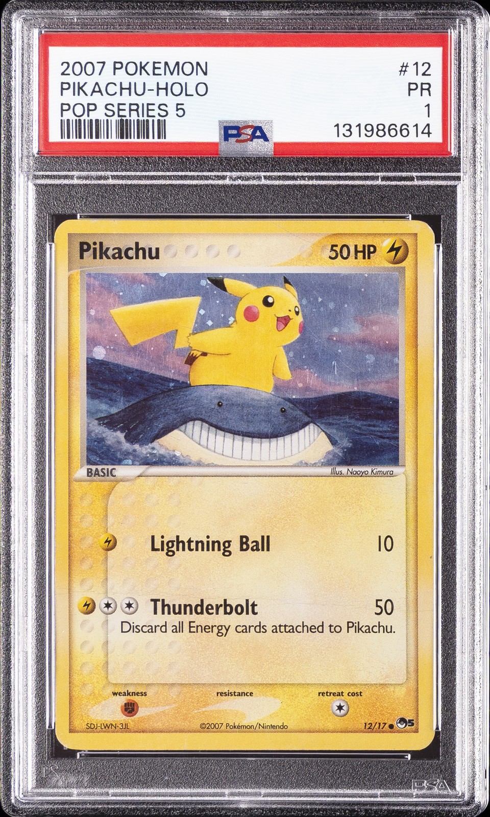 2007 Pokemon Pop Series 5 Pikachu-Holo 12