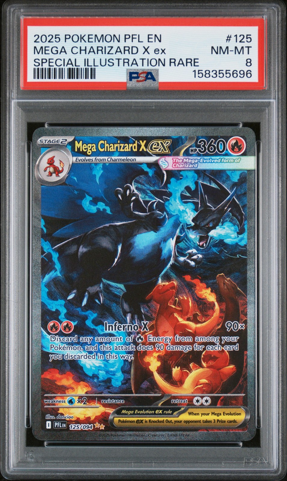 2025 Pokemon Pfl EN-Phantasmal Flames Mega Charizard X EX Special Illustration Rare 125