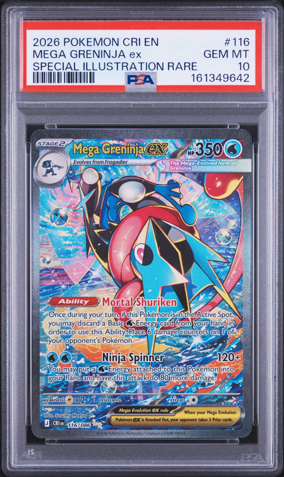 2026 Pokemon Cri EN-Chaos Rising Mega Greninja EX Special Illustration Rare 116