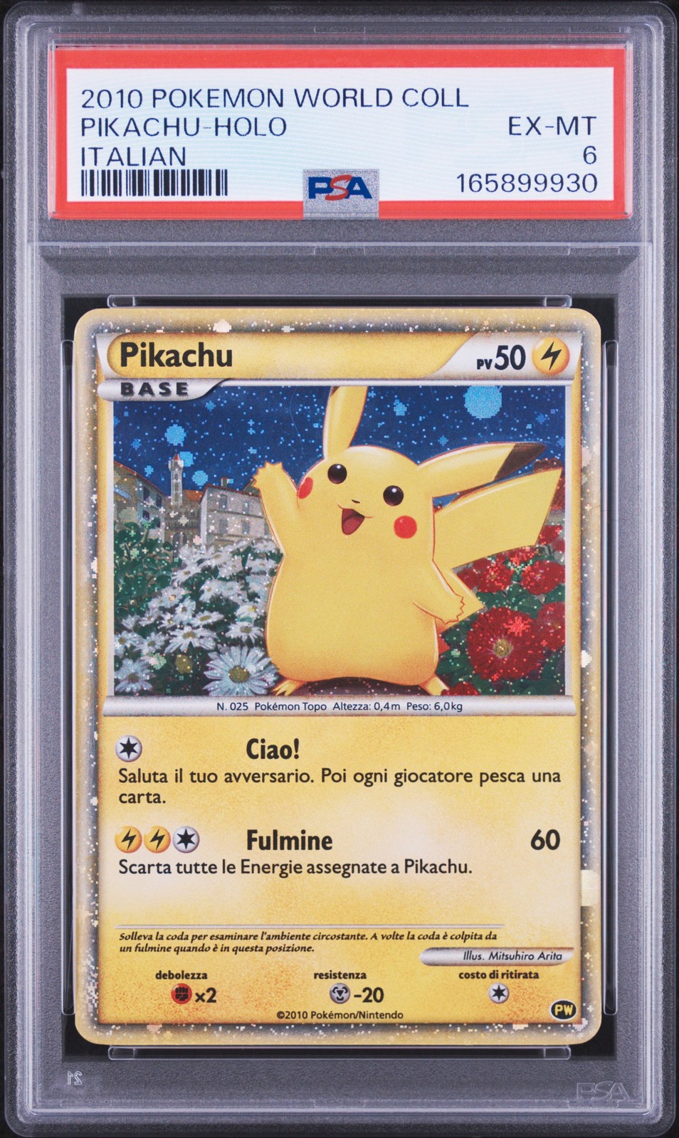 2010 Pokemon World Collection Pikachu-Holo Italian