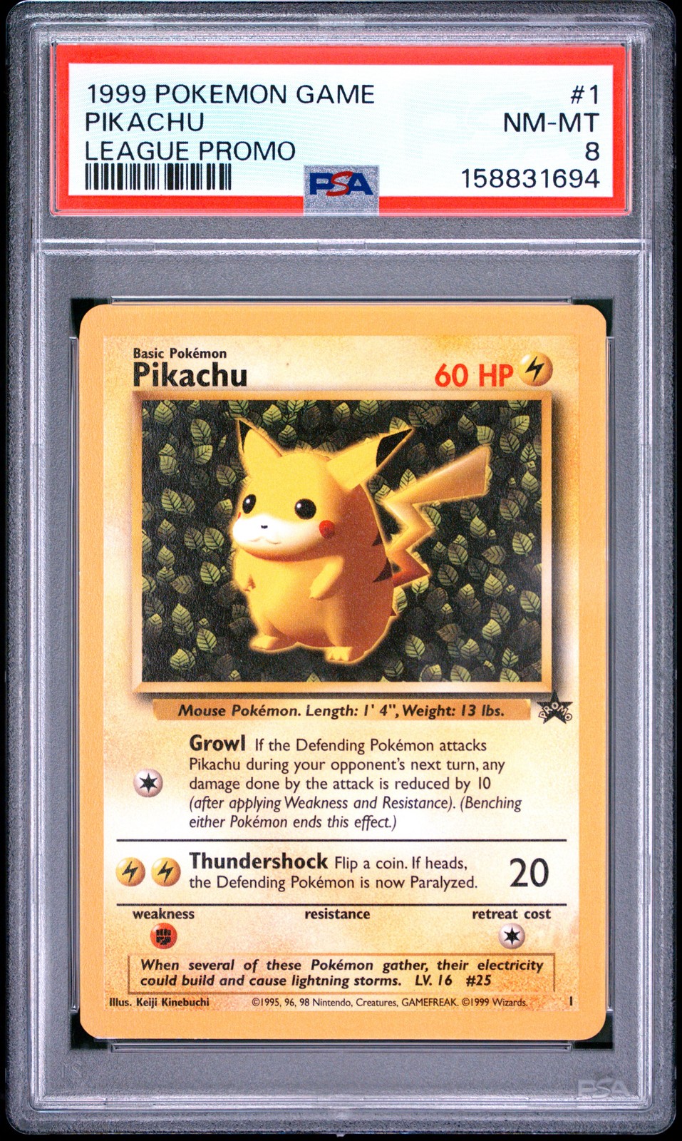 1999 Pokemon League Promo Pikachu 1