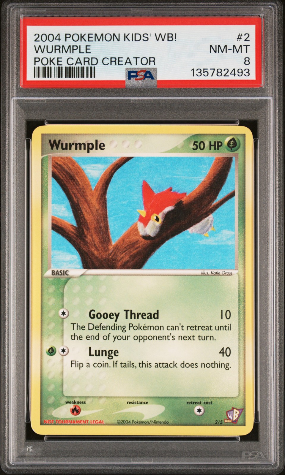 2004 Pokemon Kids' WB! Poke Card Creator Wurmple 2