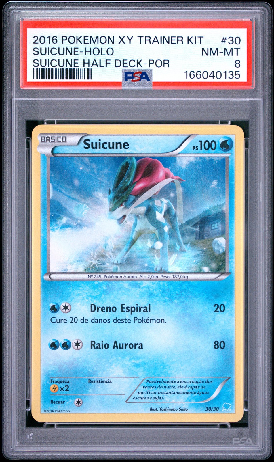 2016 Pokemon XY Trainer Kit Suicune Half Deck Suicune-Holo Portuguese 30