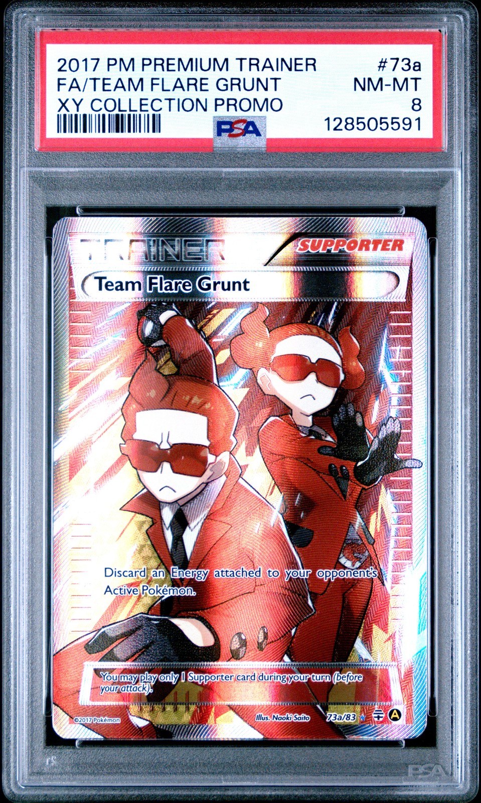2017 Pokemon Premium Trainer XY Collection Promo Full Art/Team Flare Grunt 73a