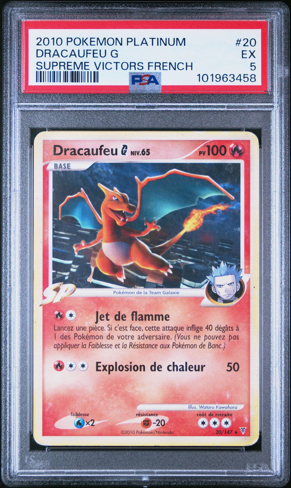 2010 Pokemon French Platinum Supreme Victors Dracaufeu G 20