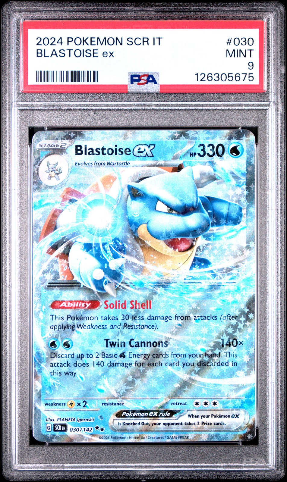 2024 Pokemon Italian Scr It-Stellar Crown Blastoise EX 030