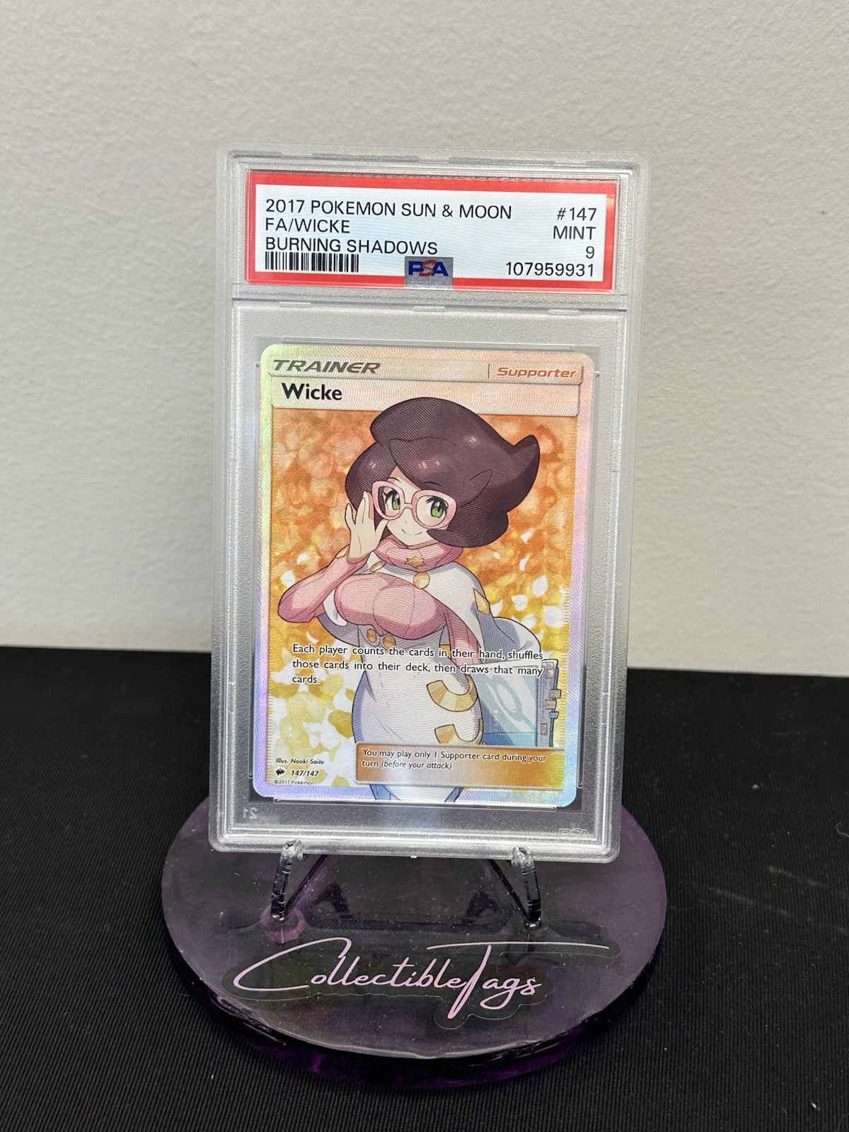 2017 Pokemon Sun & Moon Burning Shadows Full Art/Wicke 147
