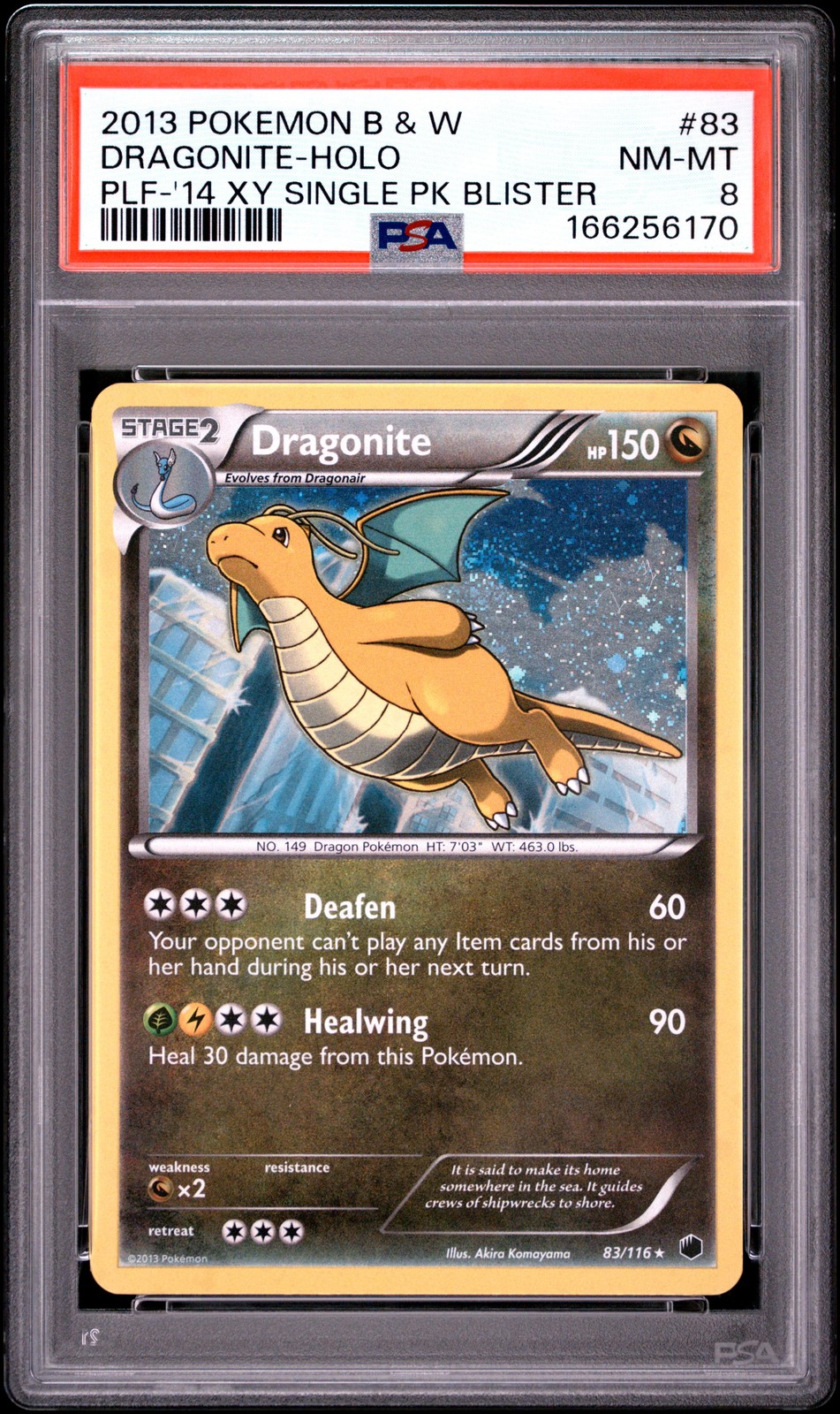 2013 Pokemon Black & White Plasma Freeze Dragonite-Holo 2014 XY Single Pack Blister 83