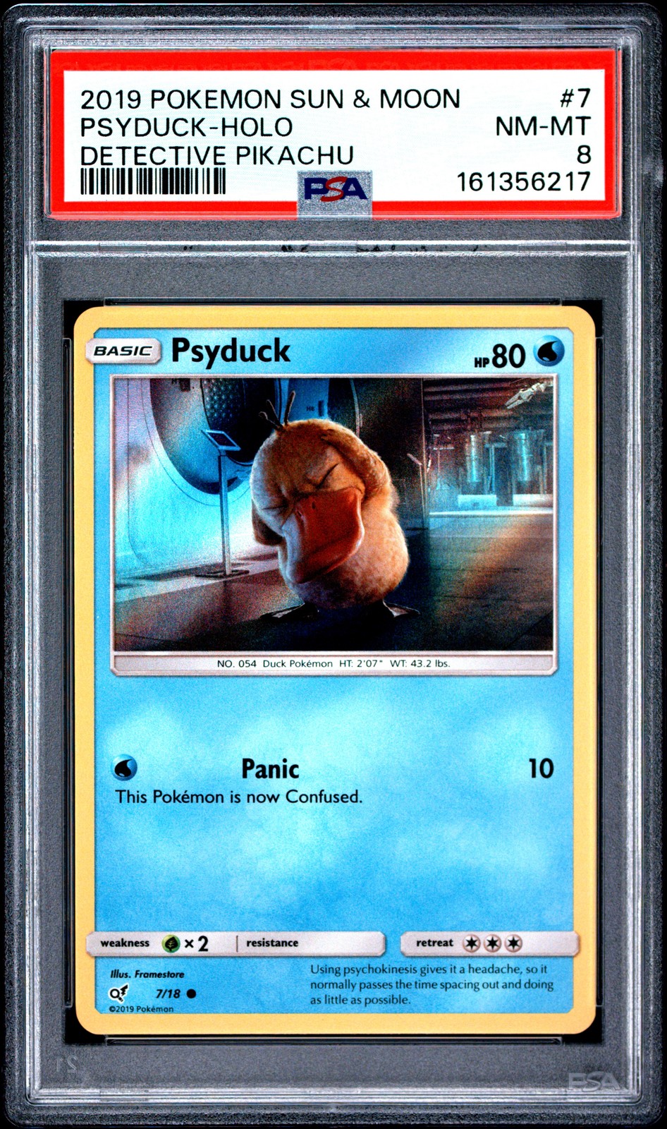 2019 Pokemon Sun & Moon Detective Pikachu Psyduck-Holo 7