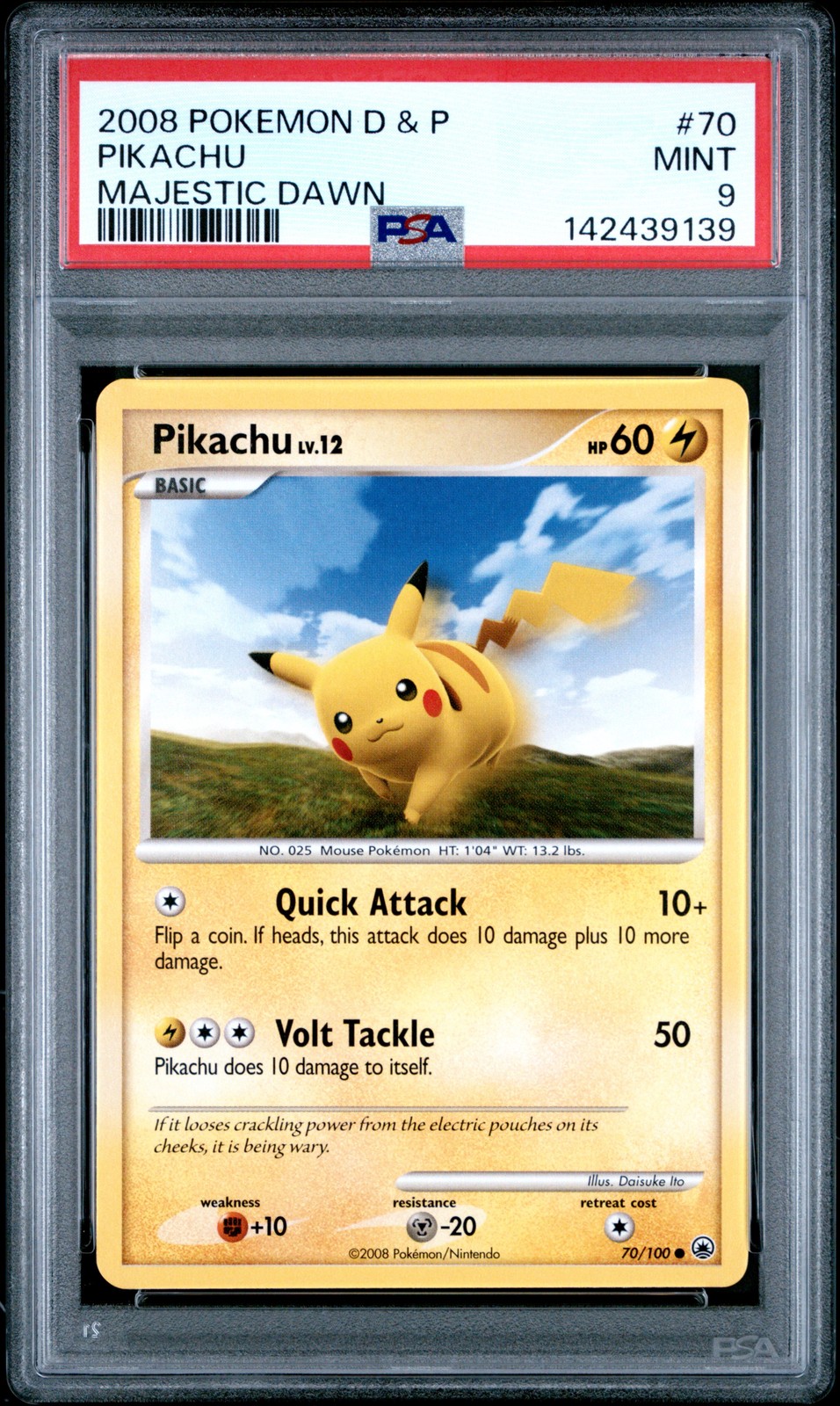 2008 Pokemon Diamond & Pearl Majestic Dawn Pikachu 70