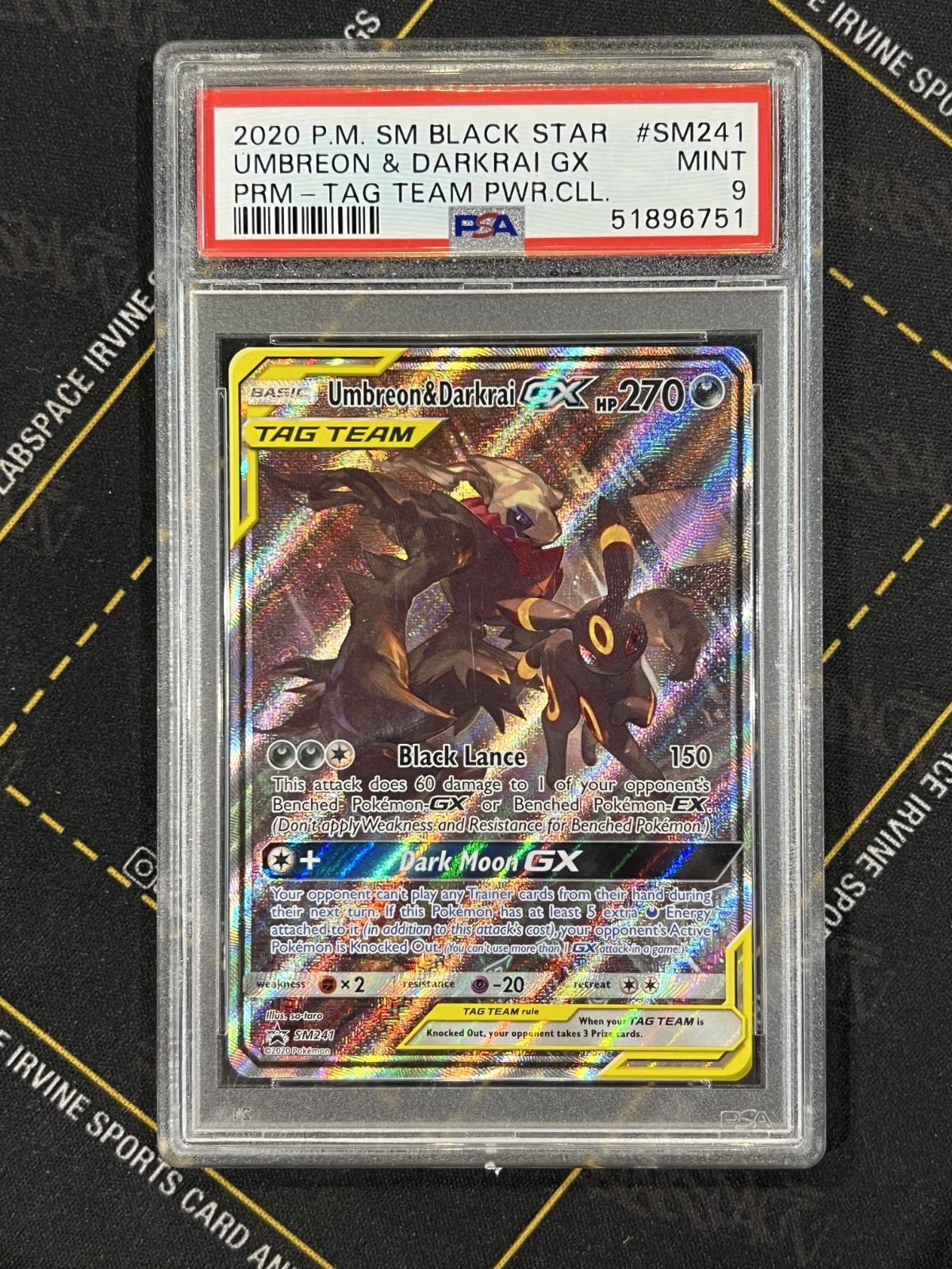 2020 Pokemon SM Black Star Promo Umbreon & Darkrai GX Tag Team Powers Collection SM241