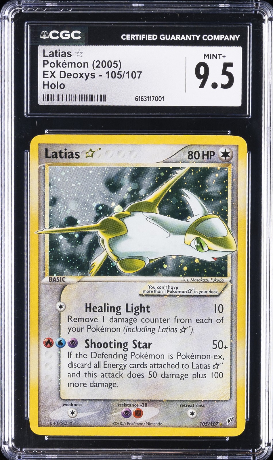 2005 EX Deoxys - English Latias ☆ Ultra Rare Holo 105/107