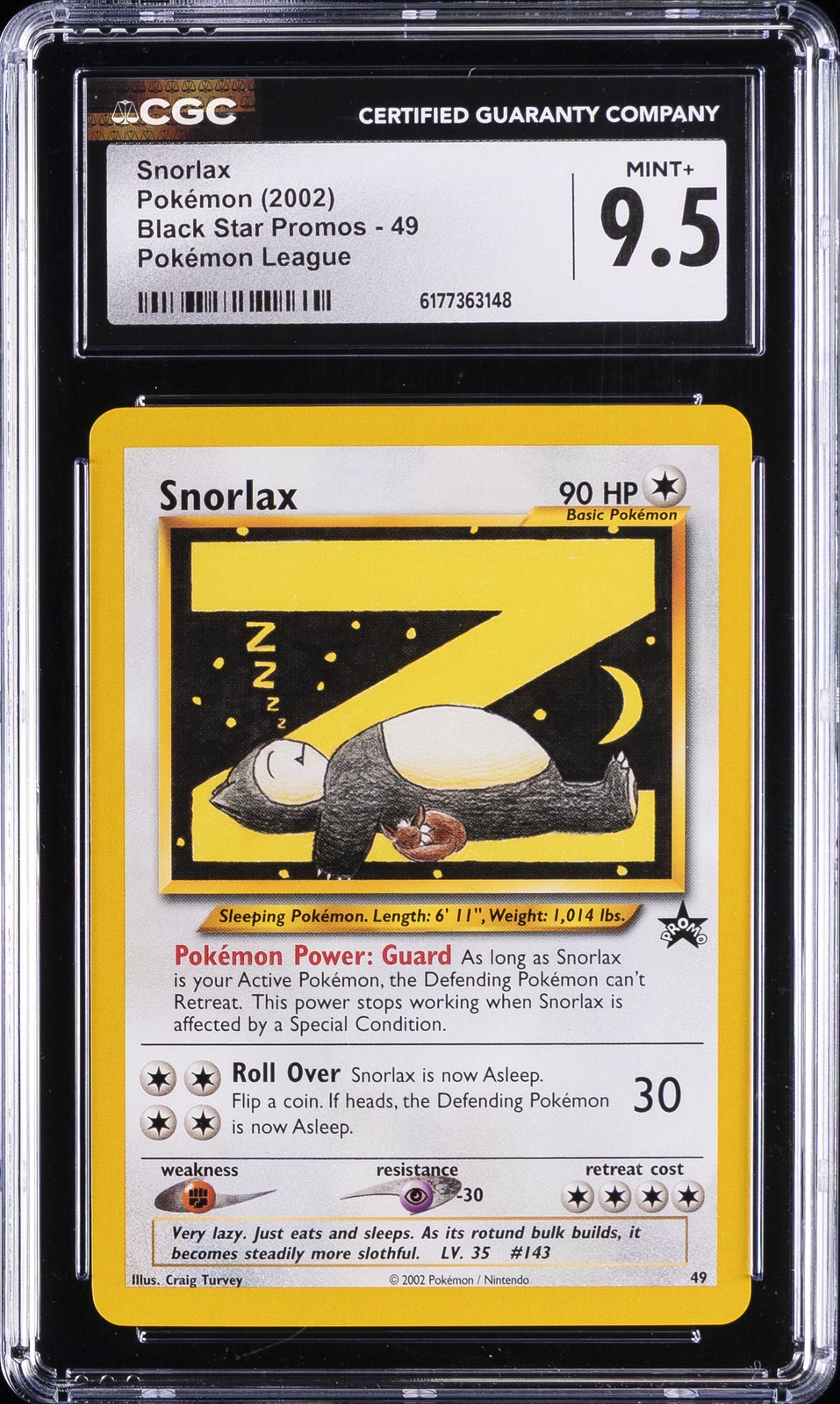 2002 Black Star Promos - WotC - English Snorlax Pokémon League 49