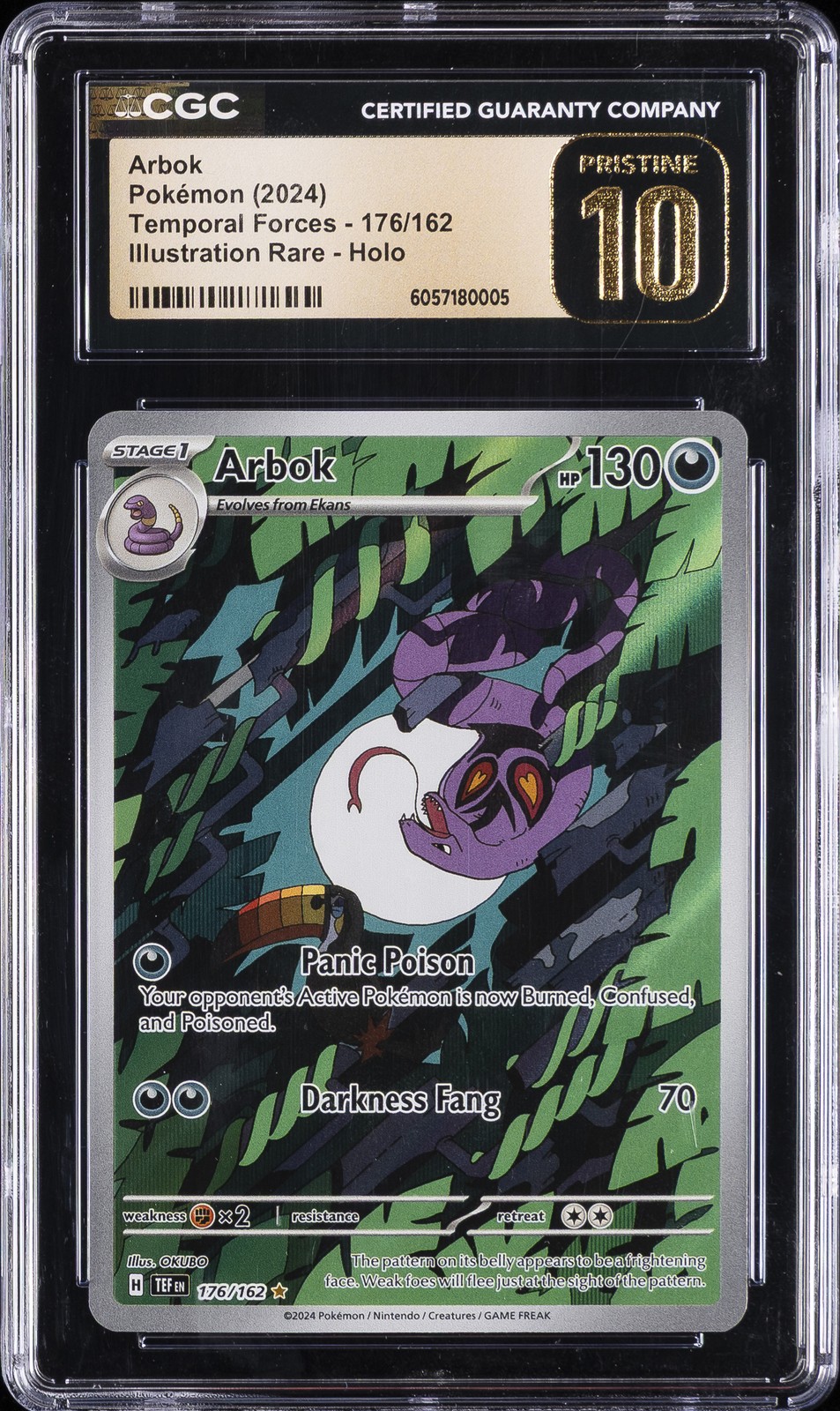 2024 Temporal Forces - TEF EN - English Arbok Illustration Rare Holo 176/162