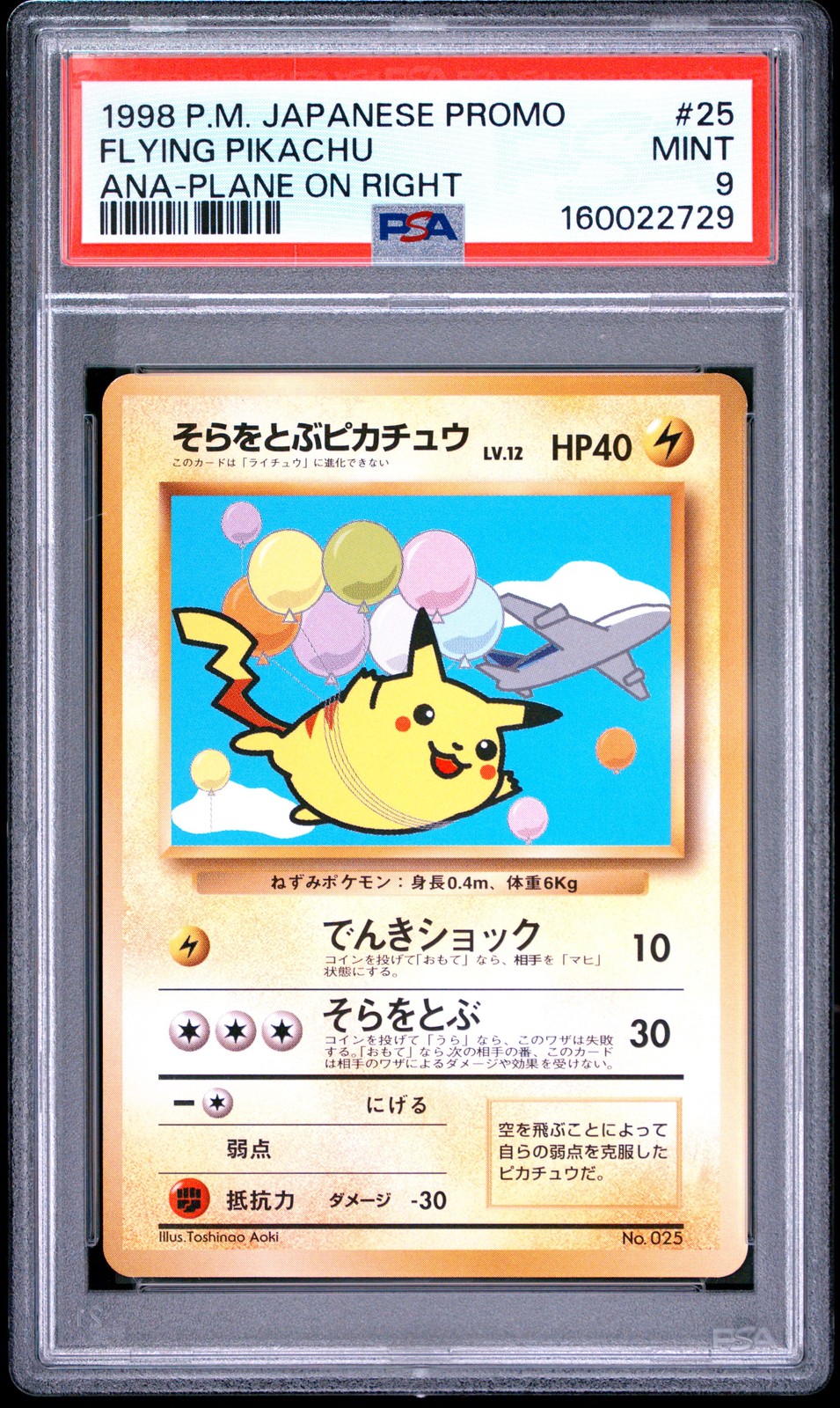 1998 Pokemon Japanese Ana Airways Flying Pikachu Ana-Plane on Right 25