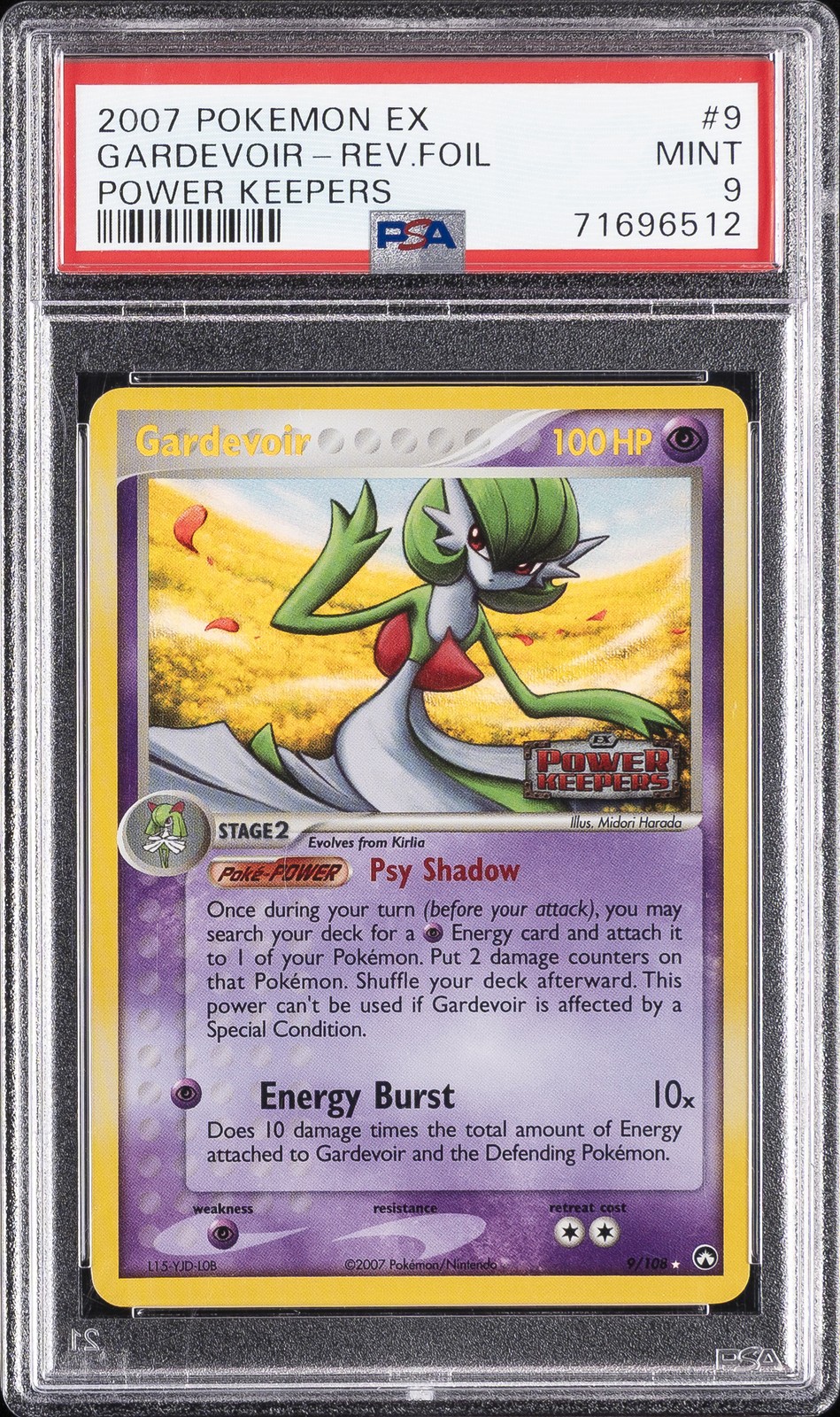 2007 Pokemon EX Power Keepers Gardevoir-Reverse Foil 9