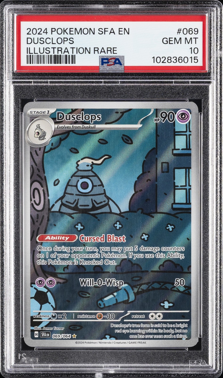 2024 Pokemon Sfa EN-Shrouded Fable Dusclops Illustration Rare 069