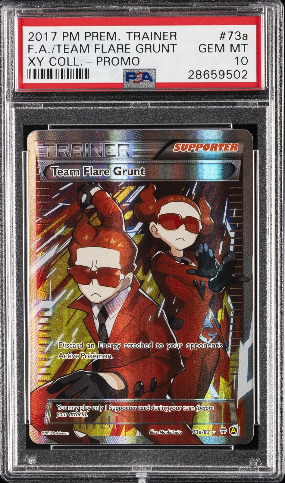 2017 Pokemon Premium Trainer XY Collection Promo Full Art/Team Flare Grunt 73a