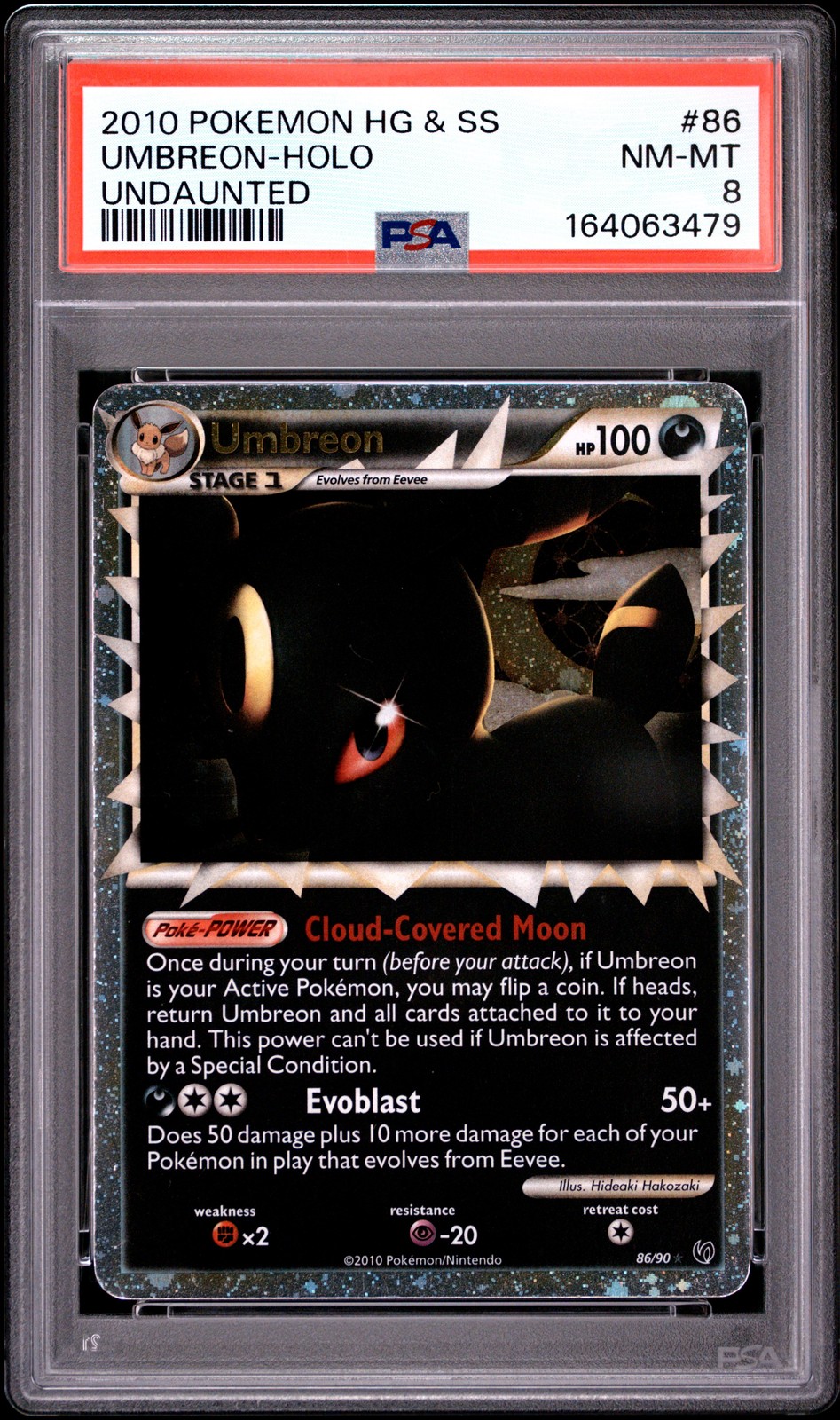 2010 Pokemon Heartgold & Soulsilver Undaunted Umbreon-Holo 86