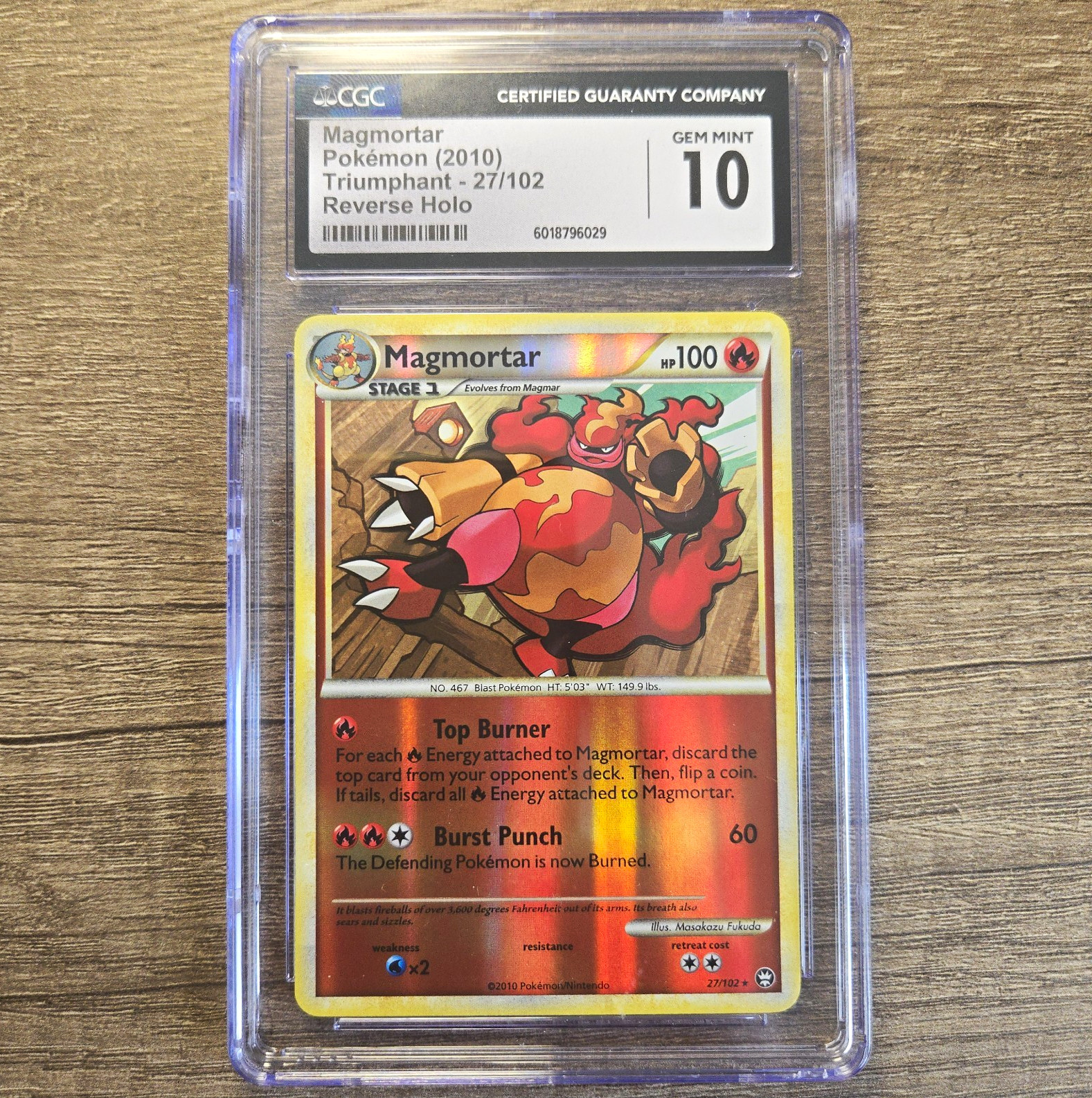 2010 Triumphant - English Magmortar Rare Reverse Holo 27/102