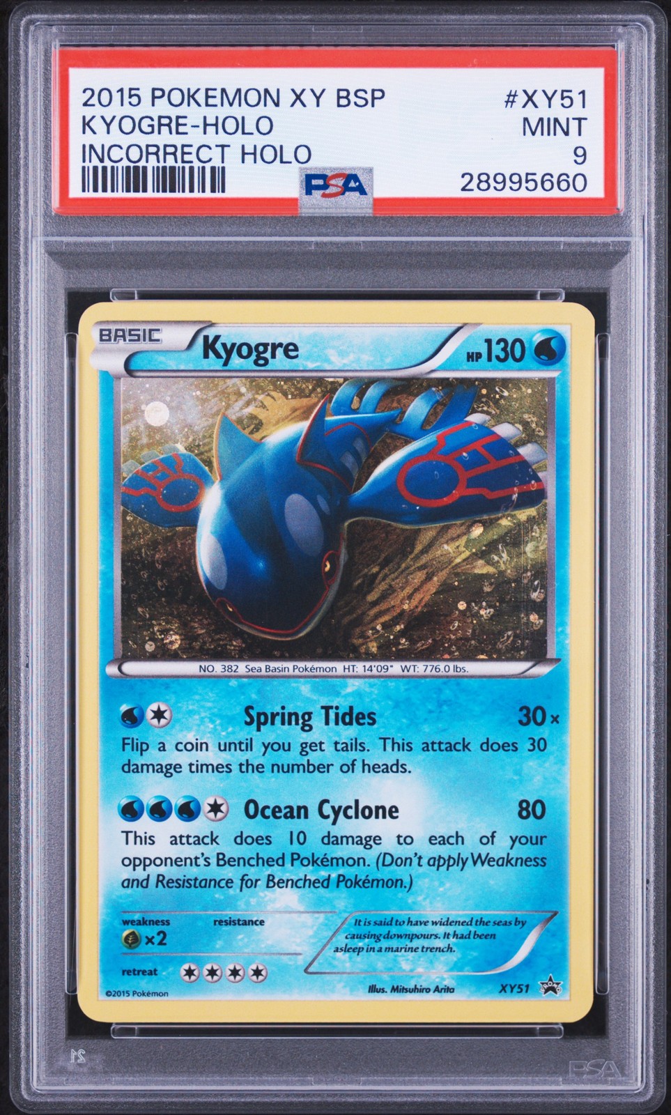 2015 Pokemon XY Black Star Promos Kyogre-Holo XY51