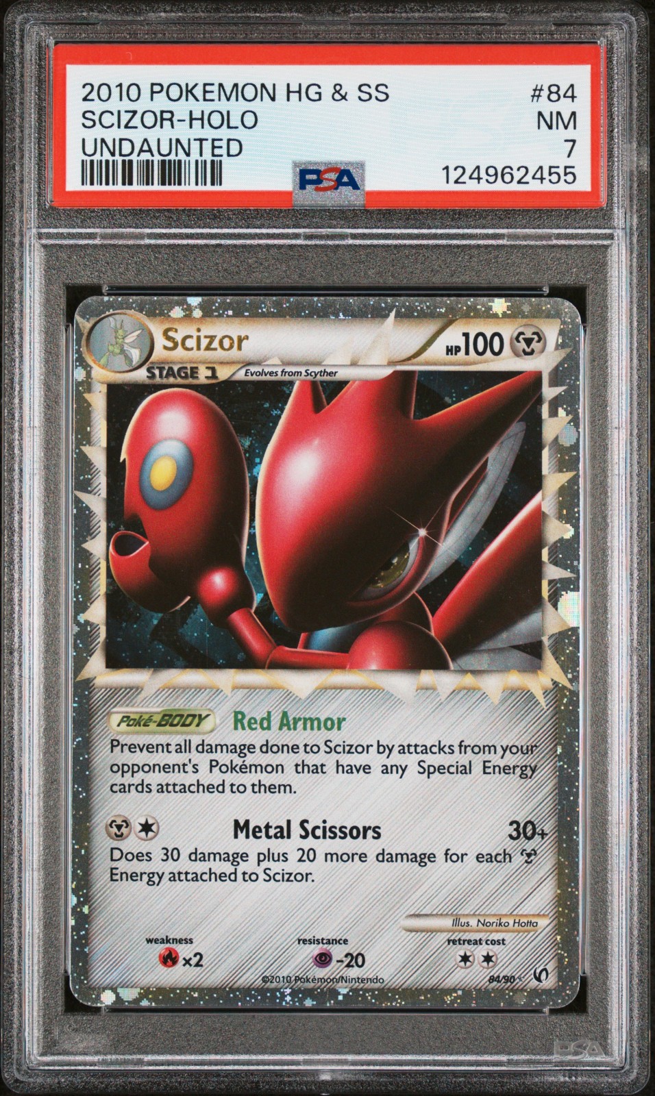 2010 Pokemon Heartgold & Soulsilver Undaunted Scizor-Holo 84
