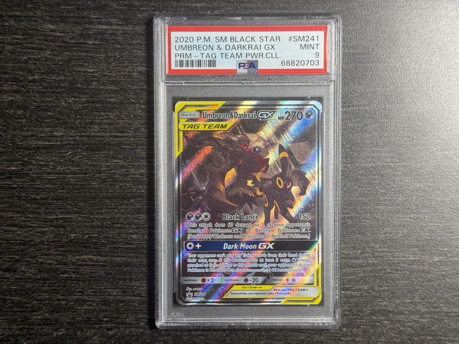2020 Pokemon SM Black Star Promo Umbreon & Darkrai GX Tag Team Powers Collection SM241