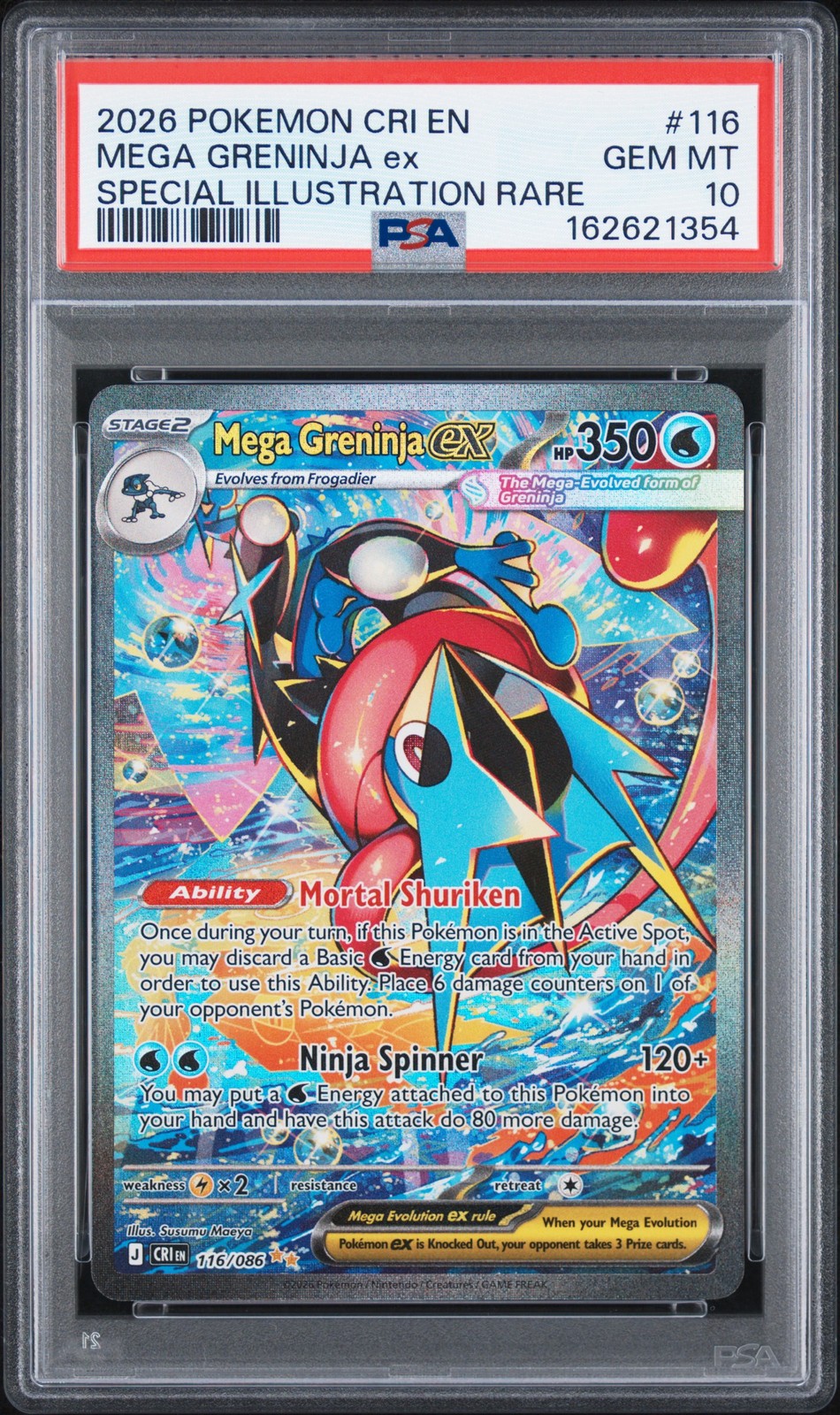 2026 Pokemon Cri EN-Chaos Rising Mega Greninja EX Special Illustration Rare 116