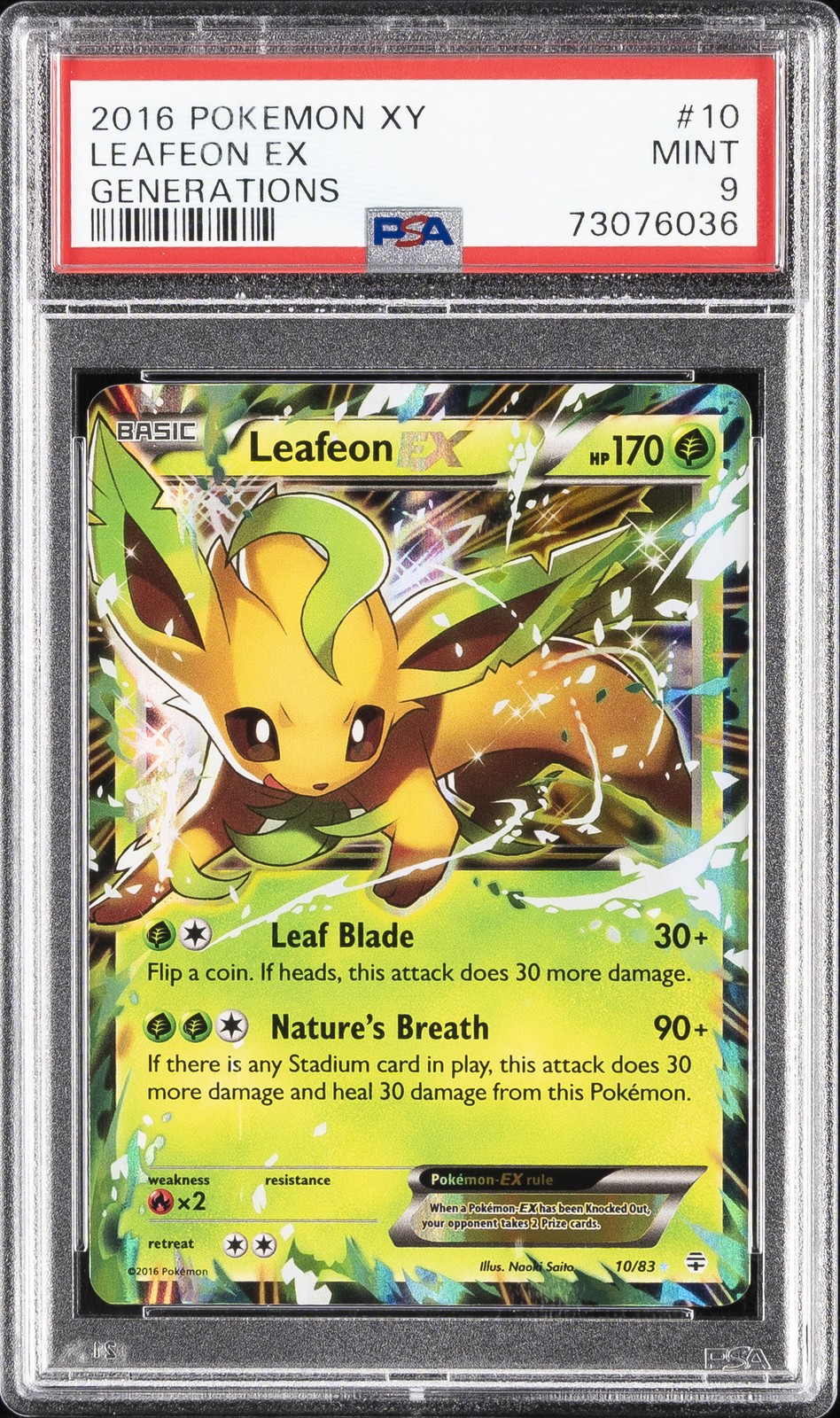 2016 Pokemon XY Generations Leafeon EX 10