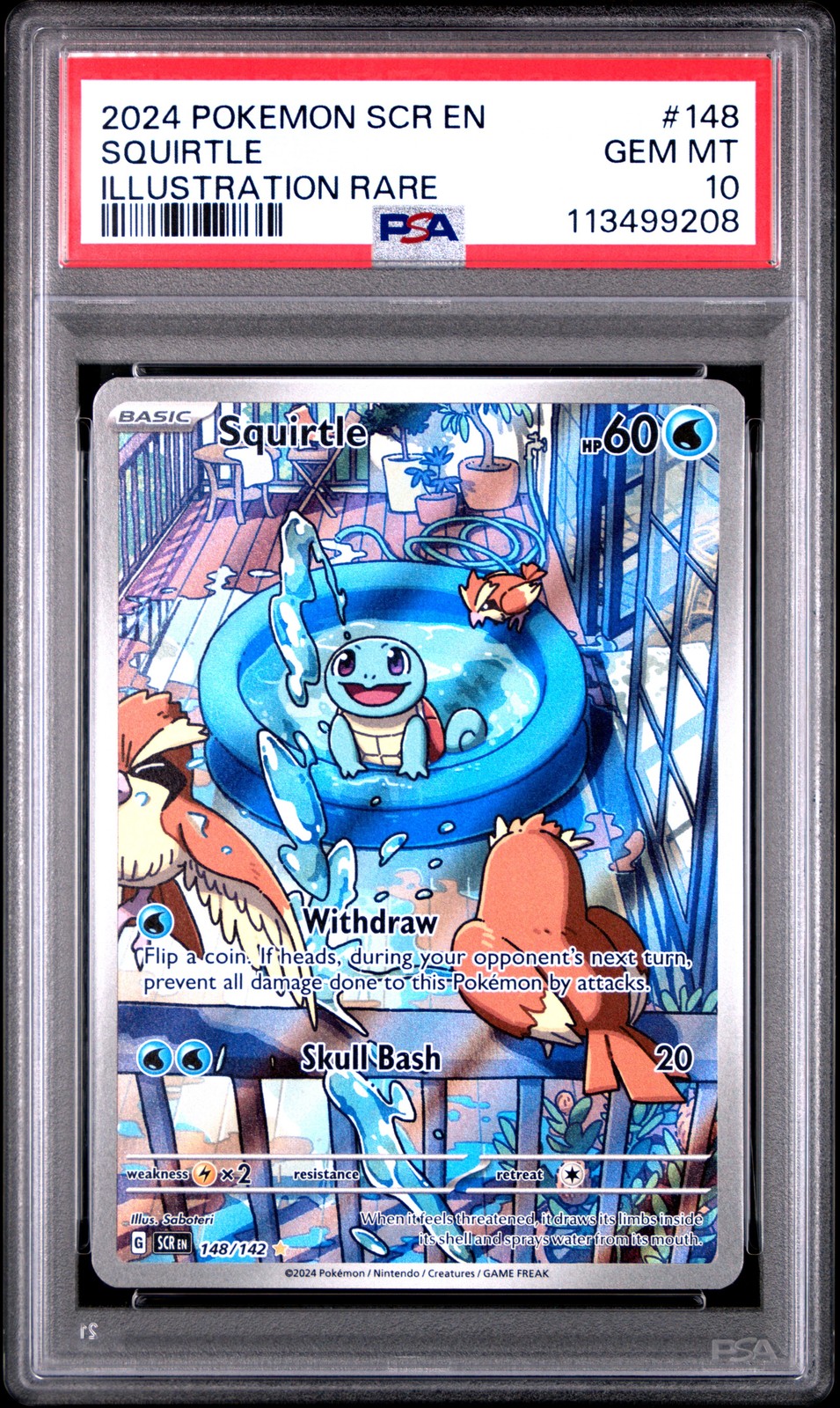 2024 Pokemon Scr EN-Stellar Crown Squirtle Illustration Rare 148