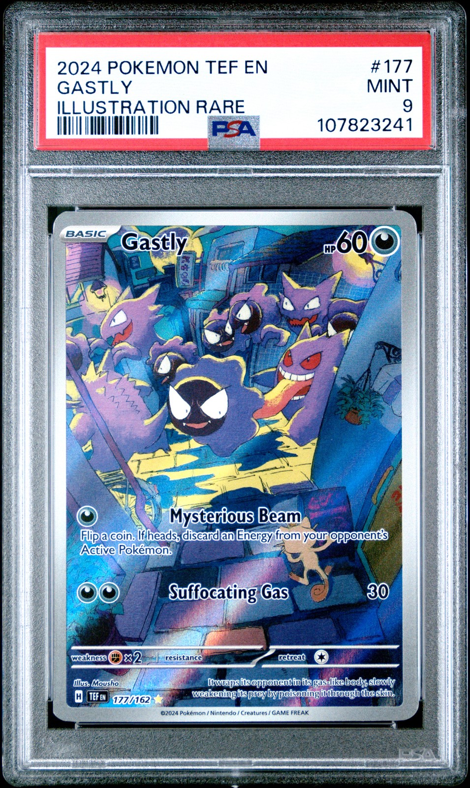 2024 Pokemon Tef EN-Temporal Forces Gastly Illustration Rare 177
