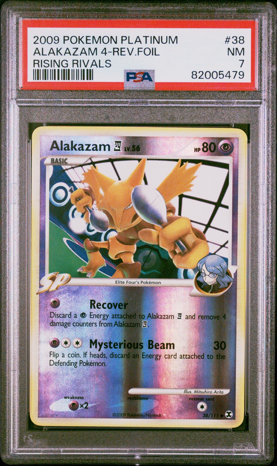 2009 Pokemon Platinum Rising Rivals Alakazam 4-Reverse Foil 38