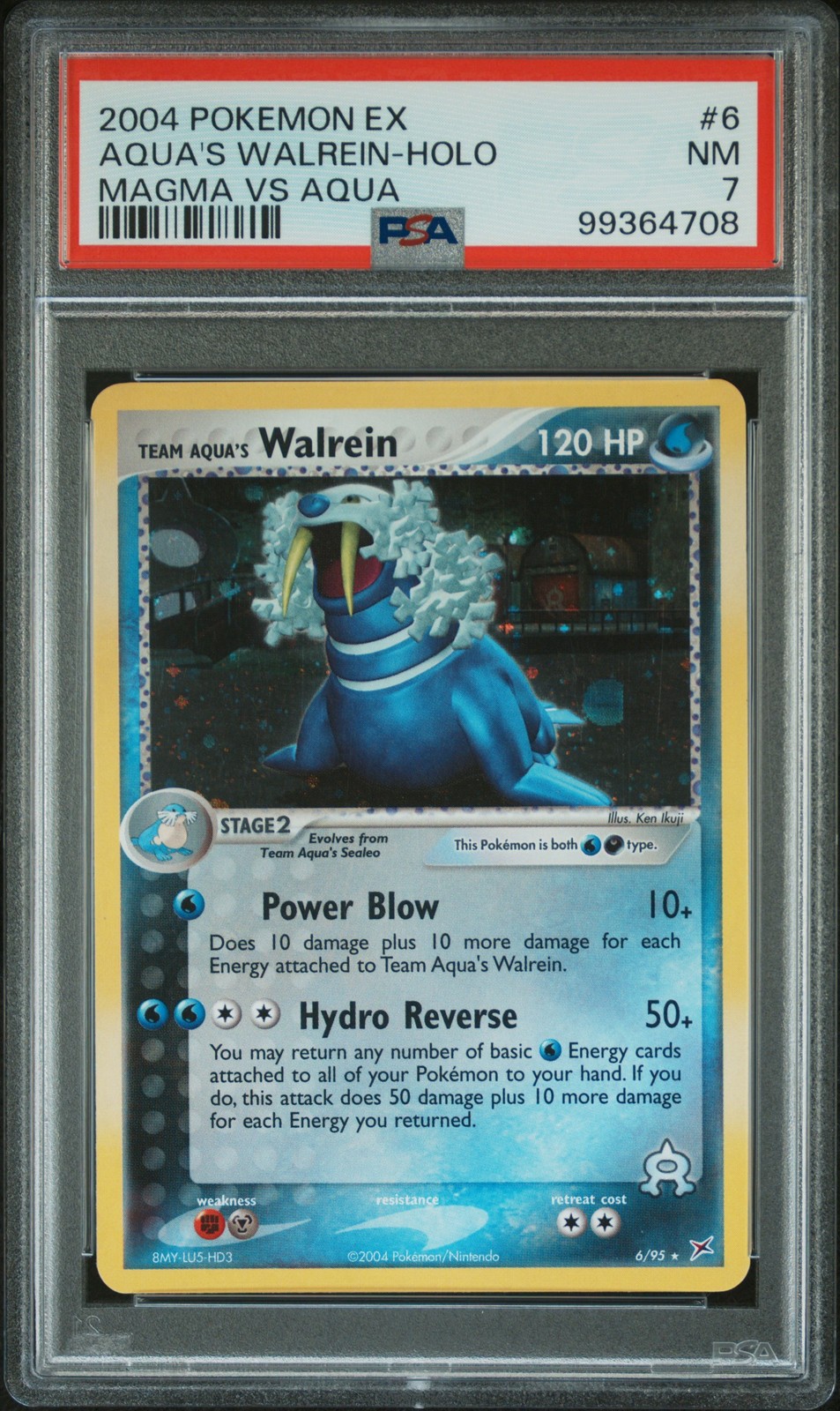 2004 Pokemon EX Team Magma VS Team Aqua Team Aqua's Walrein-Holo 6