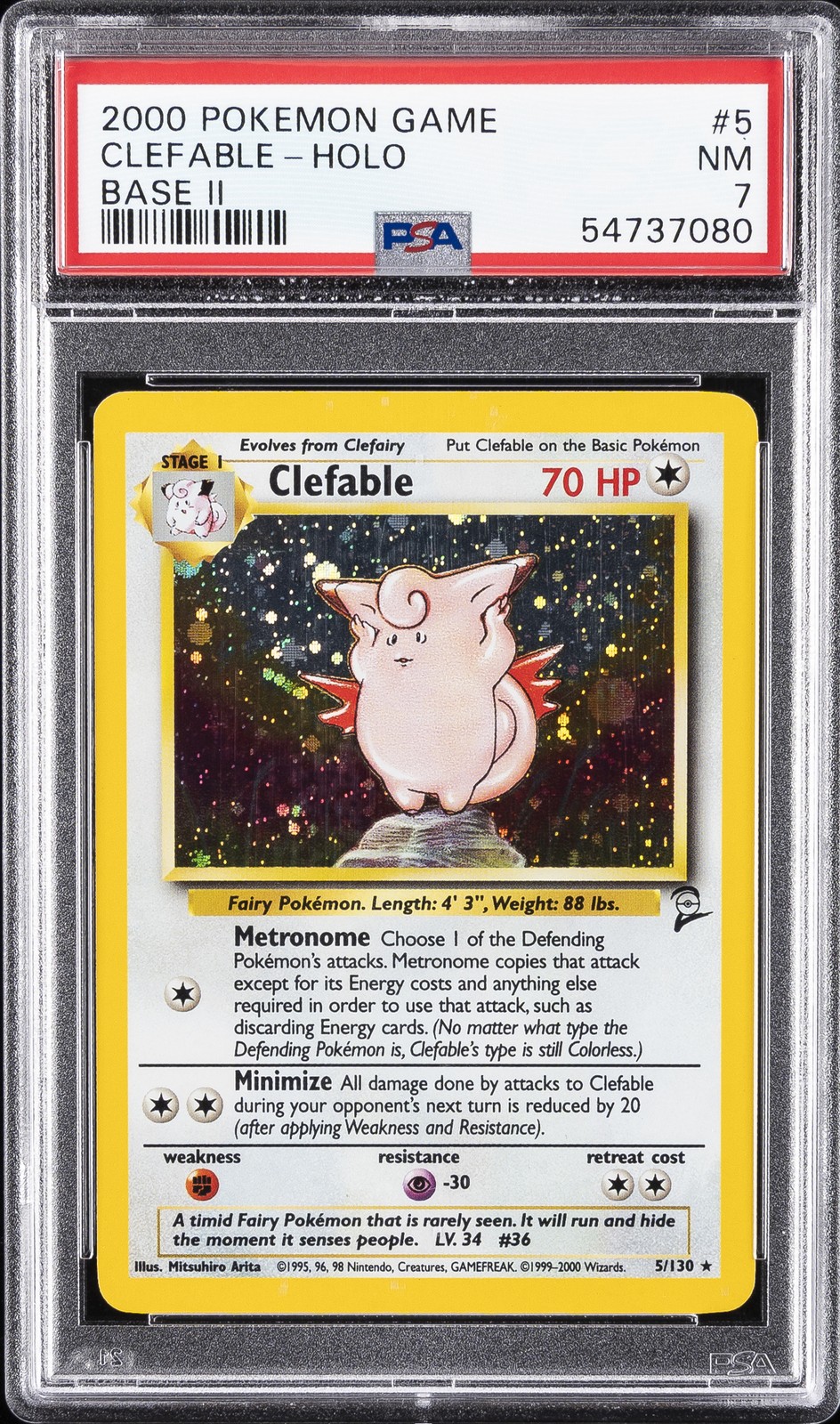 2000 Pokemon Game II Clefable-Holo 5