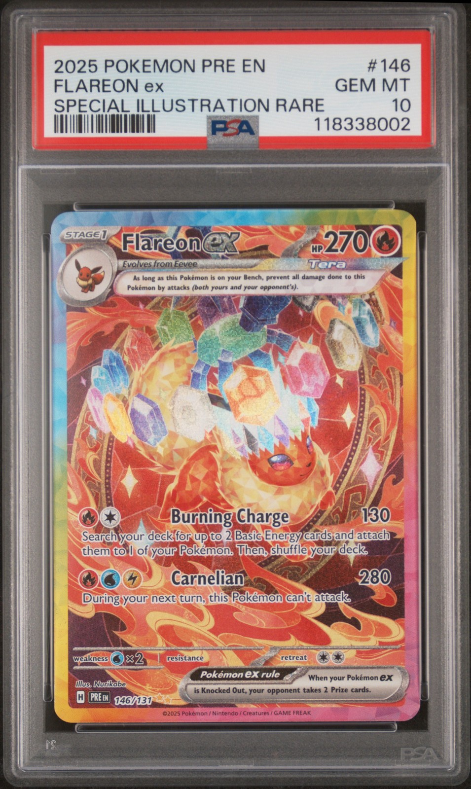 2025 Pokemon Pre EN-Prismatic Evolutions Flareon EX Special Illustration Rare 146