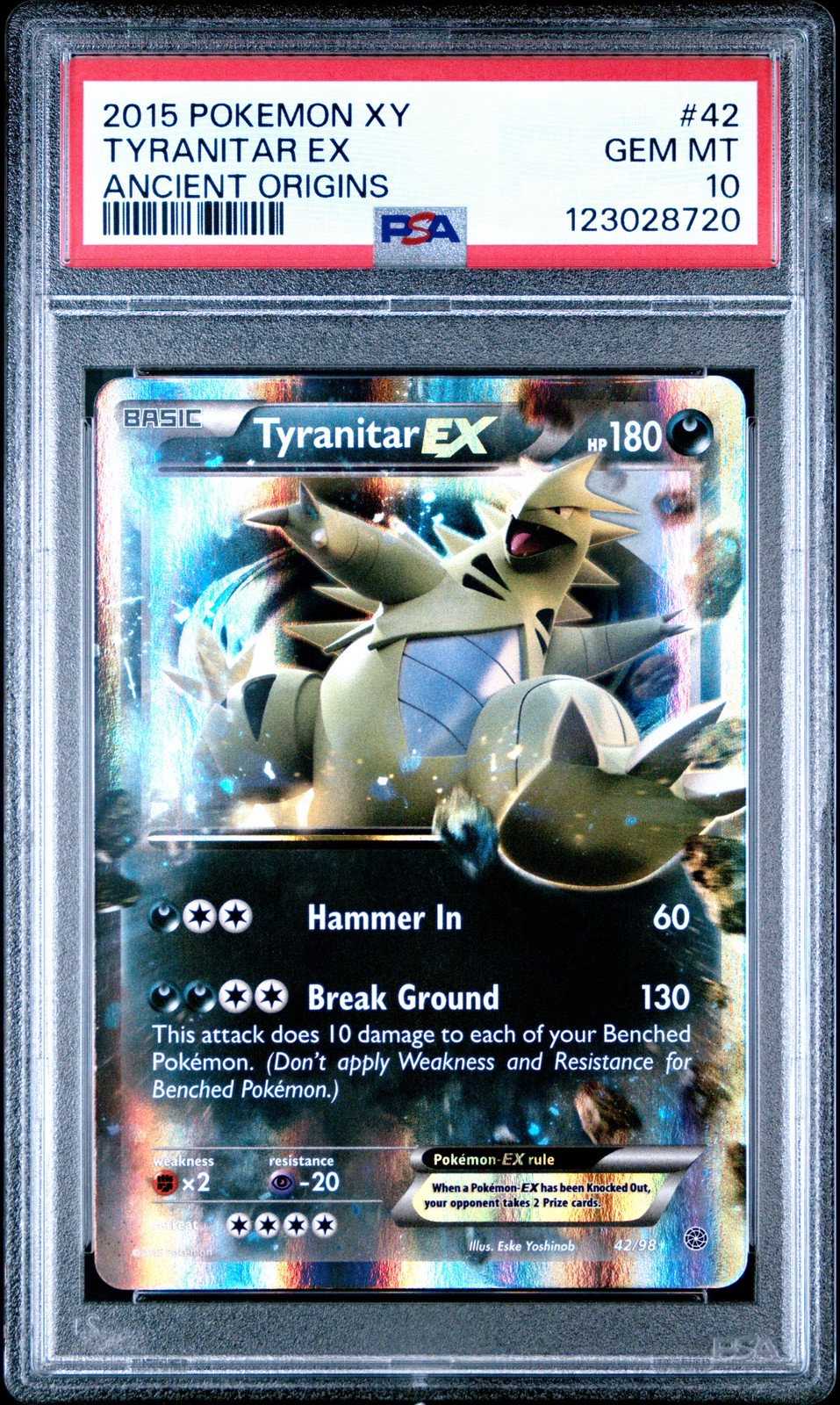 2015 Pokemon XY Ancient Origins Tyranitar EX 42