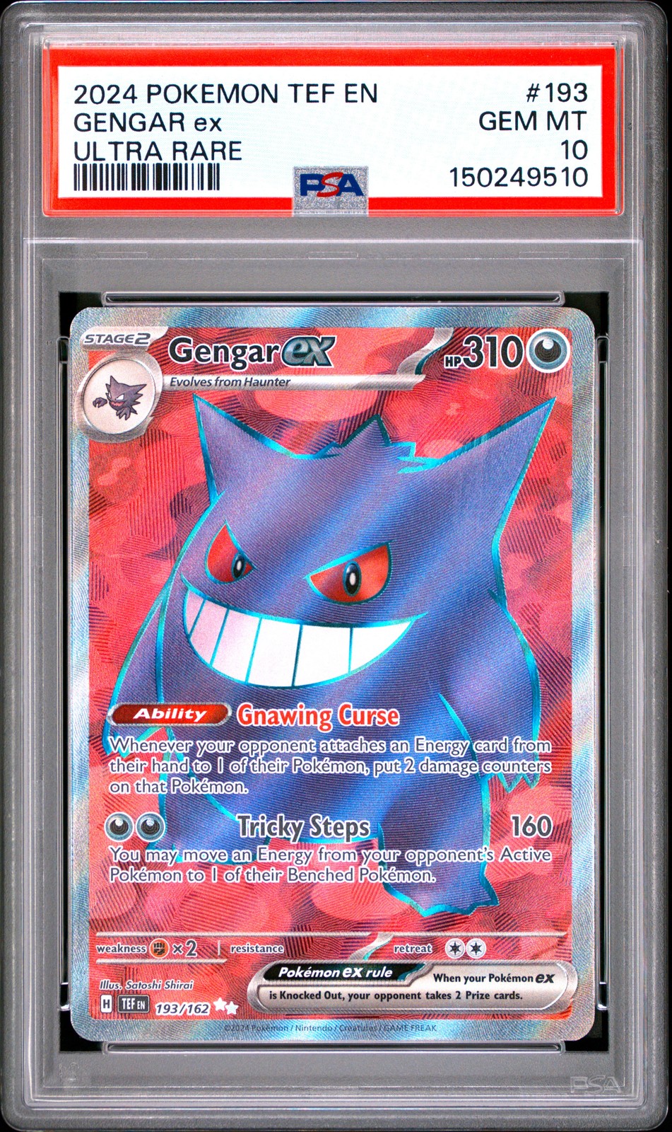 2024 Pokemon Tef EN-Temporal Forces Gengar EX Ultra Rare 193