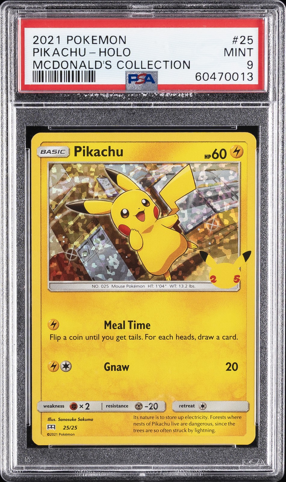 2021 Pokemon Mcdonald's Collection Pikachu-Holo 25