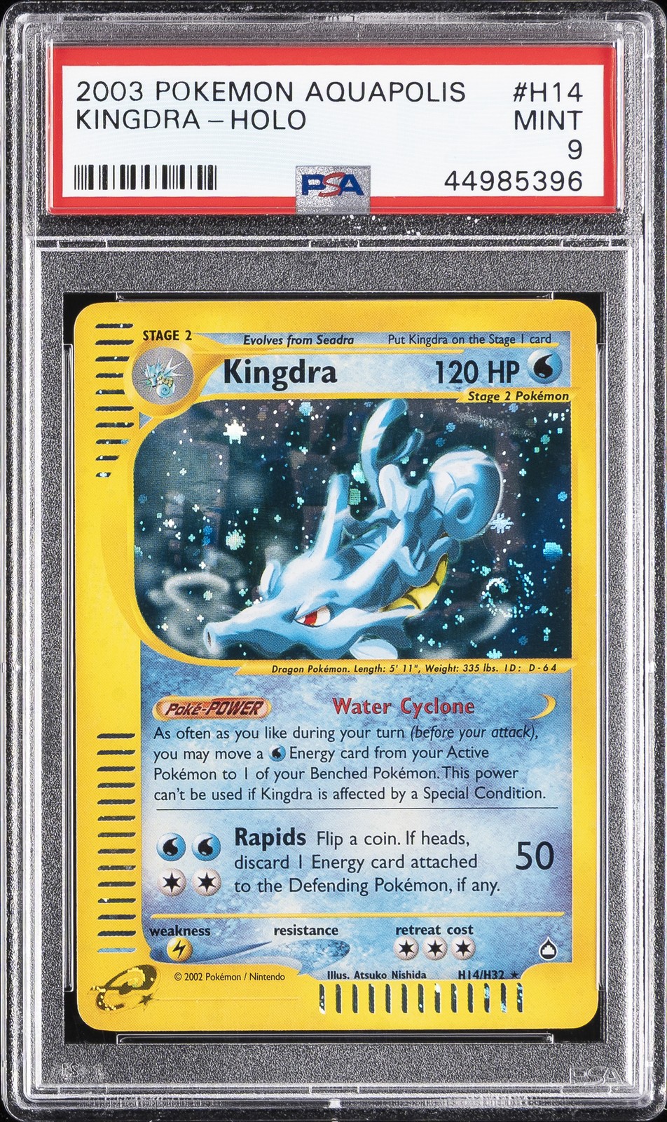 2003 Pokemon Aquapolis Kingdra-Holo H14