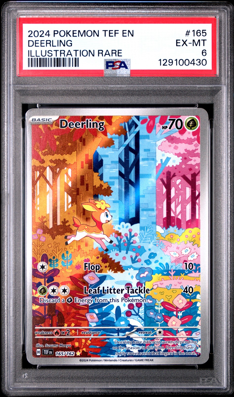 2024 Pokemon Tef EN-Temporal Forces Deerling Illustration Rare 165