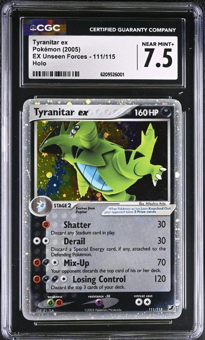 2005 EX Unseen Forces - English Tyranitar ex Ultra Rare Holo 111/115