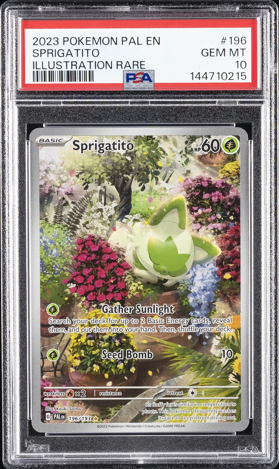 2023 Pokemon Pal EN-Paldea Evolved Sprigatito Illustration Rare 196