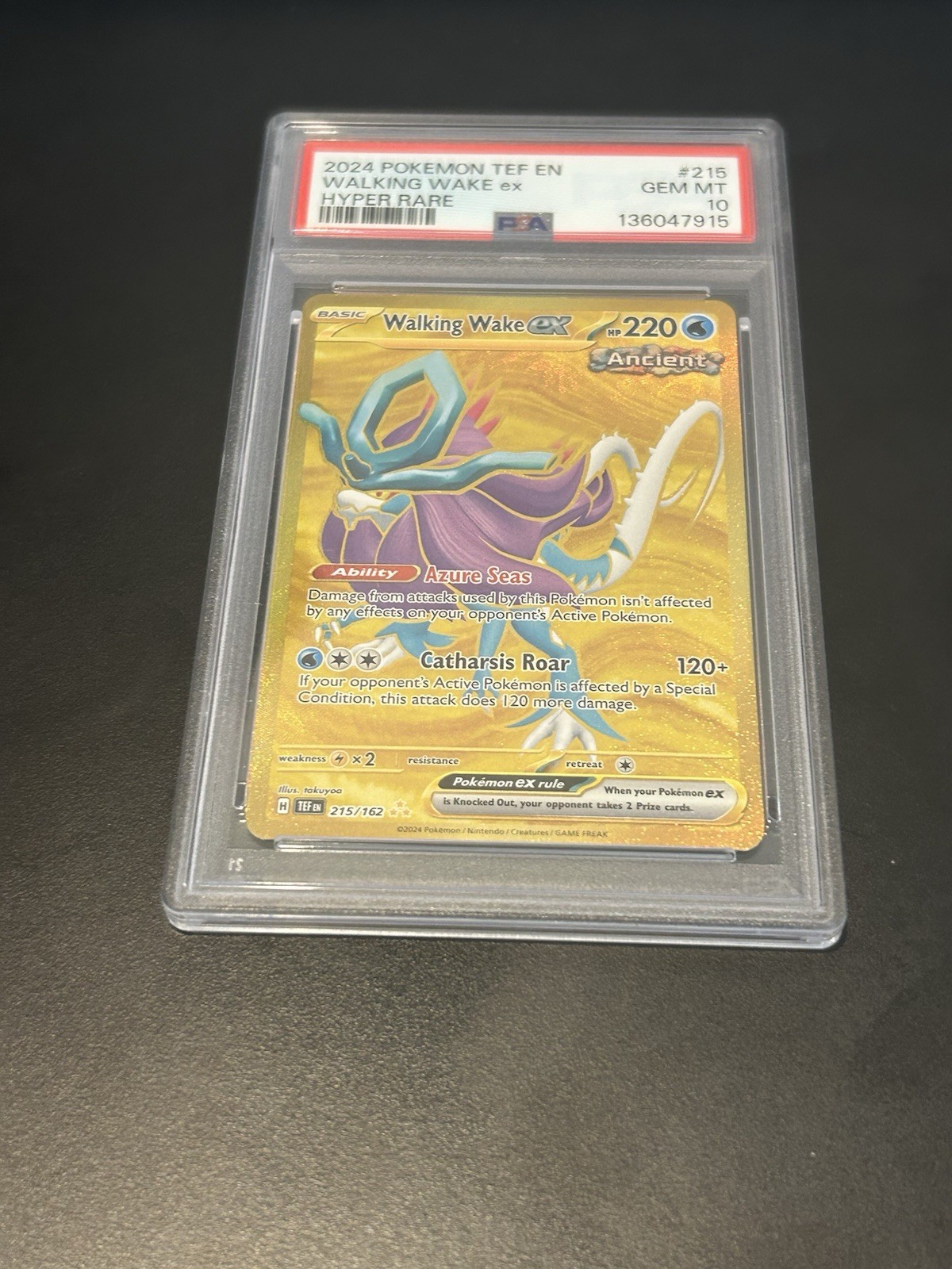 2024 Pokemon Tef EN-Temporal Forces Walking Wake EX Hyper Rare 215